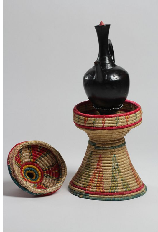 Hand Made Mesobwerk Basket (small) – Ethiopian Eritrean Exquisite Hand Woven Decorative & Serving Basket with best design